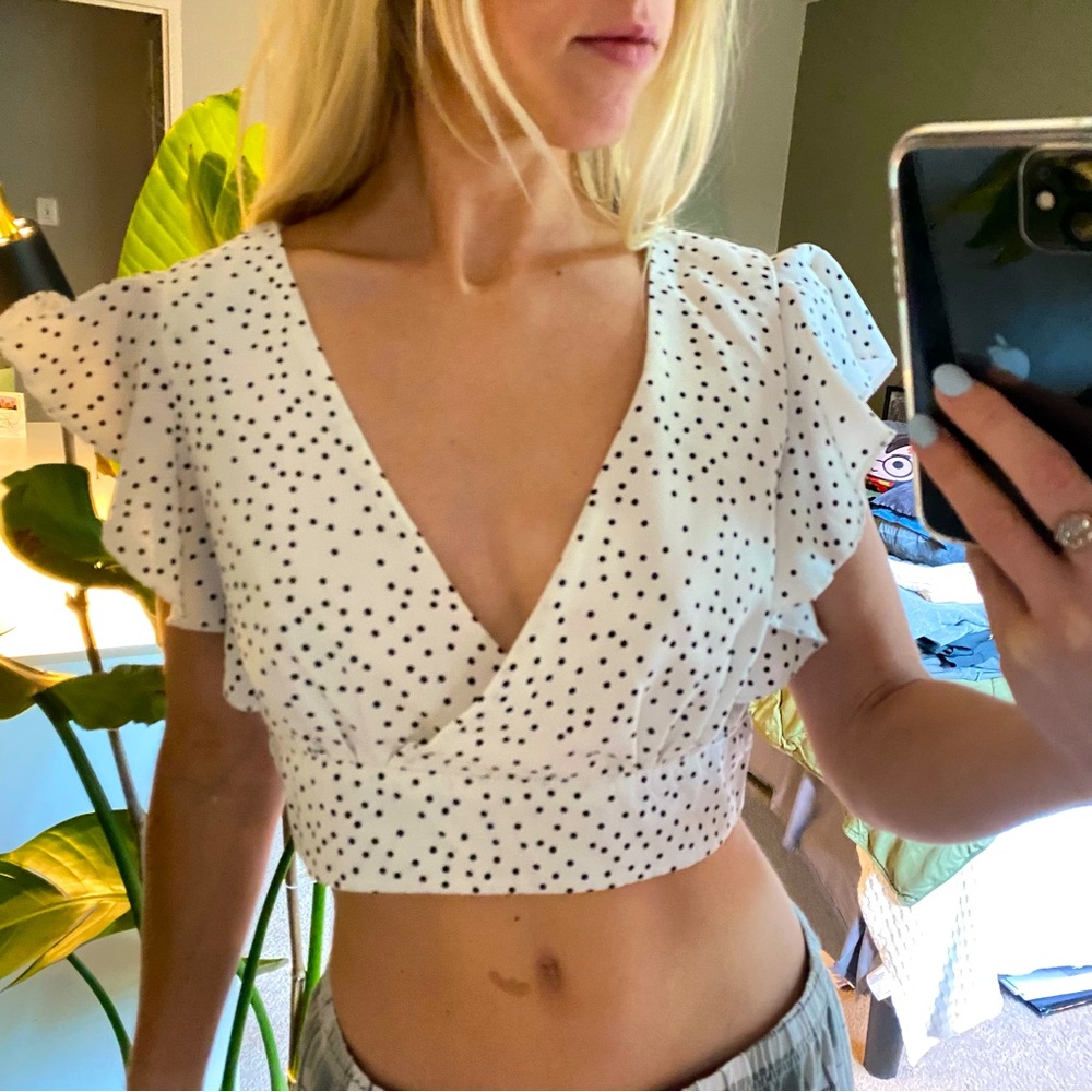 Polka dot blouse